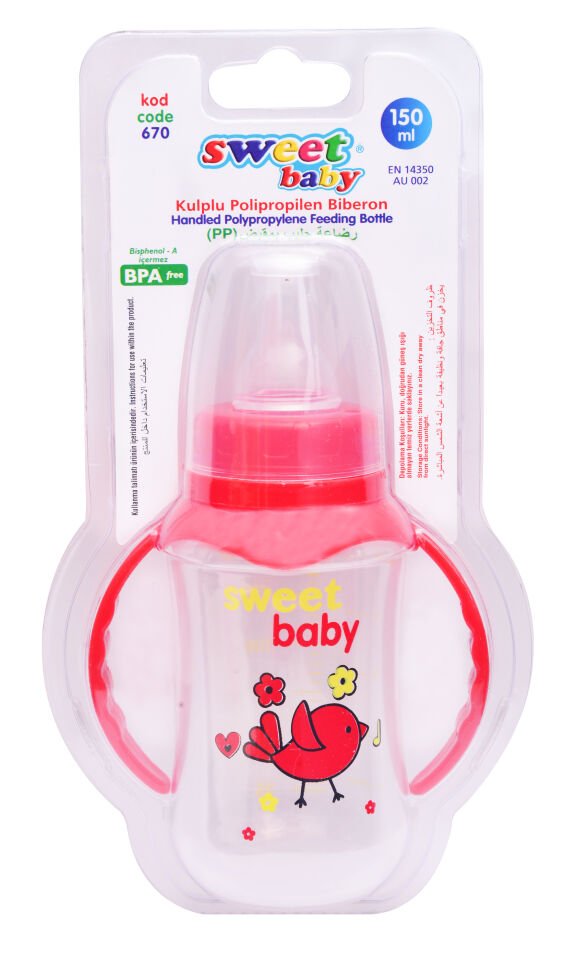Klasik Silikon Uçlu Kulplu Biberon 150 ml