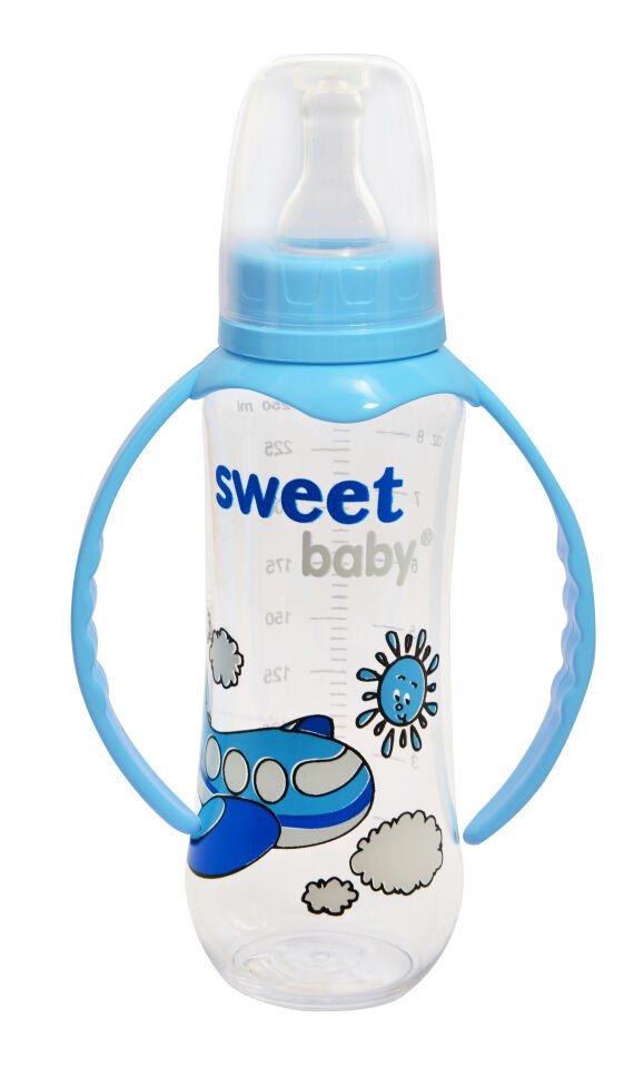 Klasik Silikon Uçlu Kulplu Biberon 250 ml
