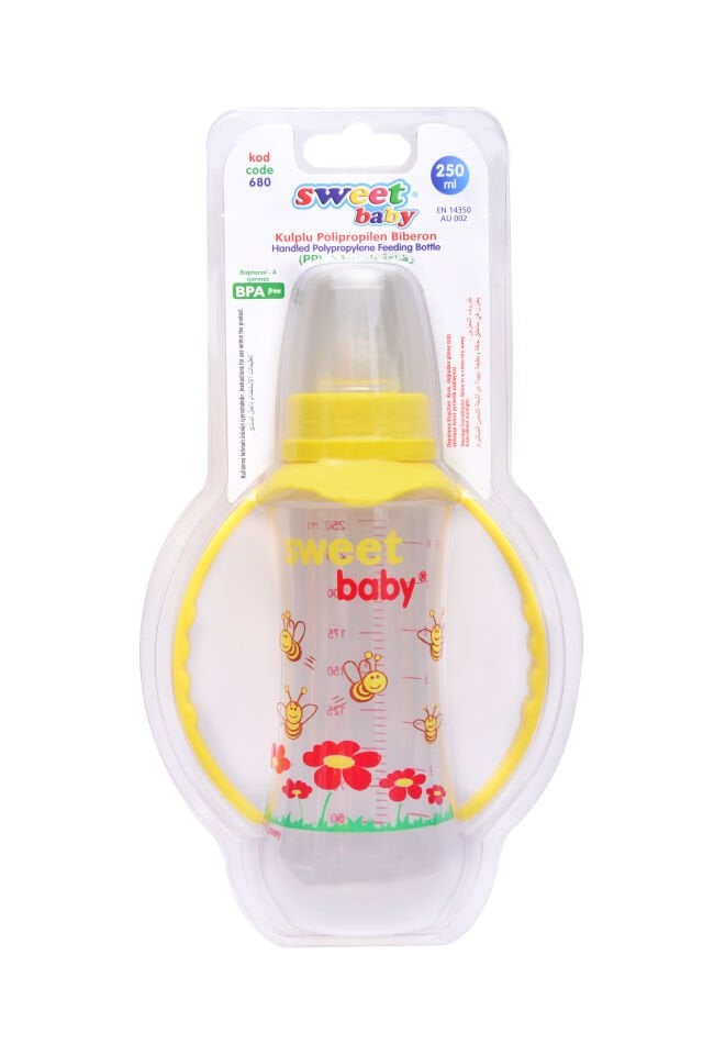 Klasik Silikon Uçlu Kulplu Biberon 250 ml